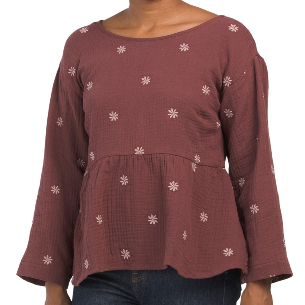 Madewell // Francis Embroidered Gauze Top - Picture 5 of 11